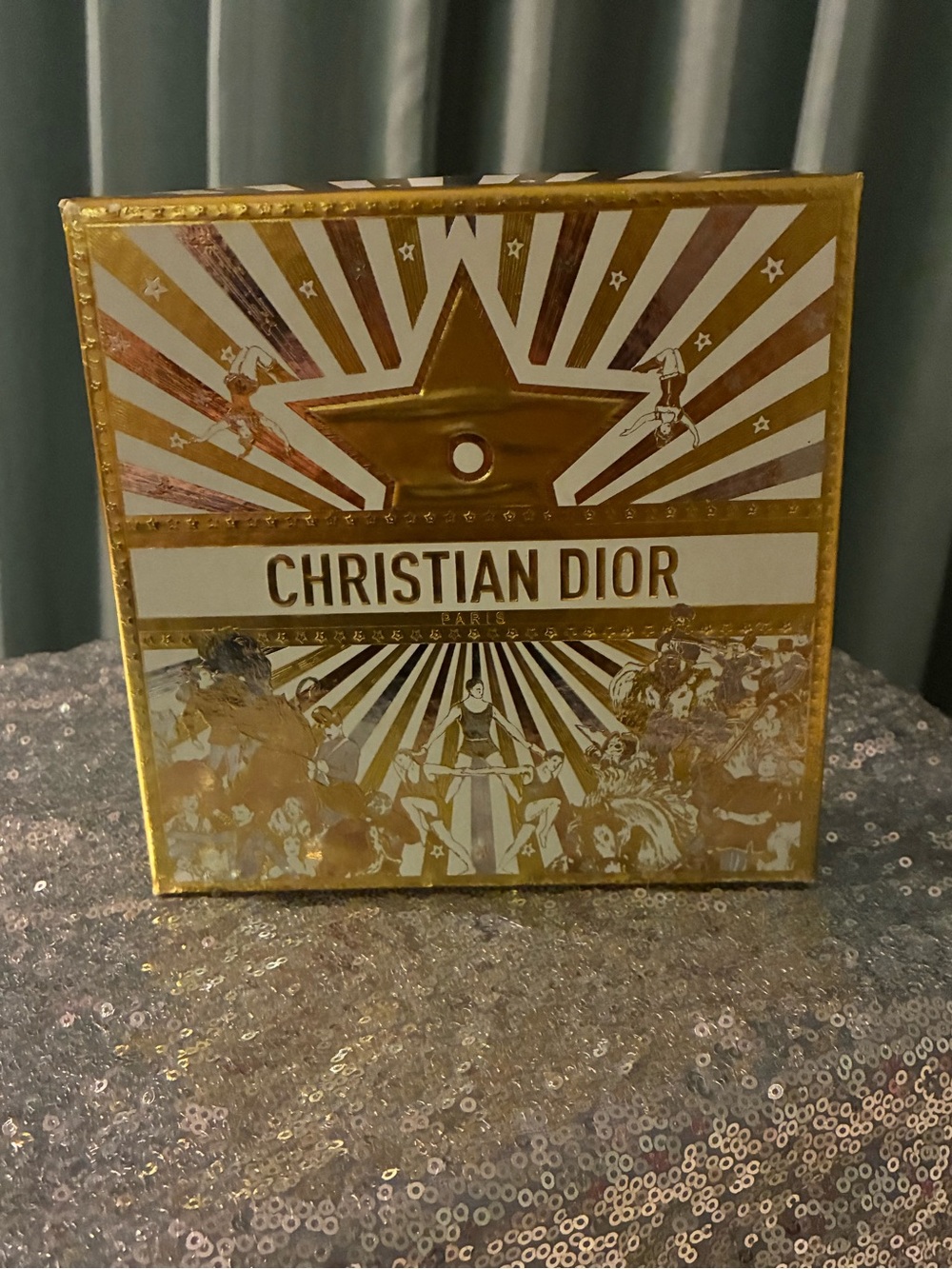 Christian Louboutin Gold and White Decorative Box only